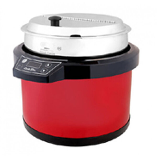 Soupière avec contrôleur de température digital 10 4 l - atosa - rouge - inox