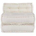 vidaXL Pouf modulaire crème 70x70x54 tissu