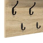 vidaXL Porte-manteau mural avec étagère Montage mural avec stockage Chêne sonoma 60 x 40 x 12 cm