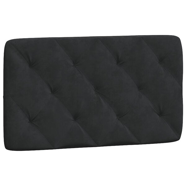 vidaXL Coussin de tête de lit noir 80 cm velours