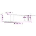 vidaXL Étagère TV murale Chêne Sonoma 125x18x23 cm Bois d’ingénierie