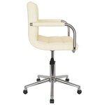 vidaXL Chaise pivotante de salle à manger Crème Tissu