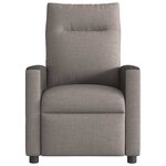 vidaXL Fauteuil de massage inclinable Taupe Tissu