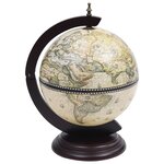 vidaXL Support de vin globe de dessus de table Bois d'eucalyptus Vert