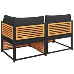 vidaXL Canapé de jardin avec coussins 2 places bois massif d'acacia