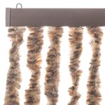 vidaXL Rideau anti-mouches beige et marron foncé 56x185 cm chenille