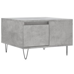 vidaXL Table basse gris béton 55x55x36 5 cm bois d'ingénierie