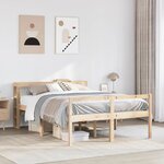 vidaXL Lit pour personne âgée et tête de lit 140x200cm bois pin massif