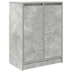vidaXL Buffet gris béton 57x34x76 cm bois d'ingénierie