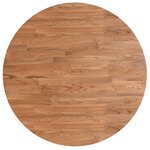 vidaXL Dessus de table rond Marron clair Ø60x1 5 cm Bois chêne traité