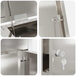 vidaXL Boîte de dépôt de colis avec stockage Noir 44 5 x 29 x 110 5 cm