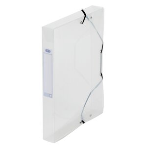 Chemise box plastique translucide oxford 24 x 32 cm dos 2 5 cm incolore - lot de 12