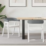vidaXL Chaises de salle à manger 2 Pièces Blanc 54 x 57 x 73 cm