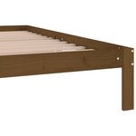 vidaXL Cadre de lit Marron miel Bois de pin massif 200x200 cm