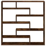 vidaXL Étagère cube murale 7 compartiments chêne fumé bois ingénierie