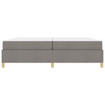 vidaXL Cadre de lit avec matelas Taupe 200 x 200 cm tissu