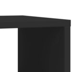 vidaXL Table d'appoint avec roues noir 50x30x55 cm bois d'ingénierie