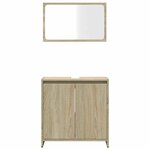vidaXL Ensemble de meubles de salle de bain 2 Pièces chêne sonoma