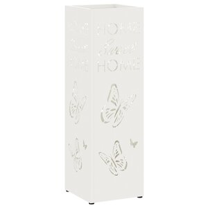 vidaXL Porte-parapluies Blanc Métal Standard Durable Porte-parapluies