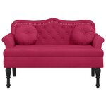 vidaXL Banc avec coussins bordeaux 120 5x65x75 cm velours