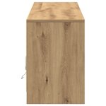 vidaXL Meuble TV avec lumières LED en chêne  100x34x50 cm  fait en bois d'ingénierie.