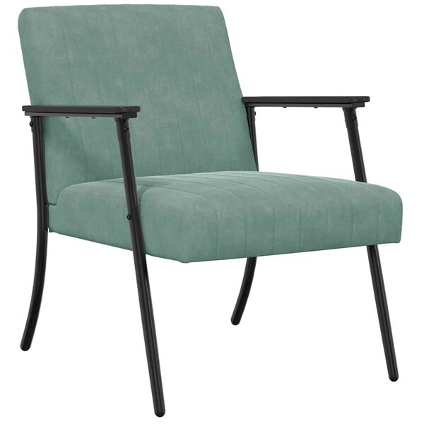 vidaXL fauteuil Vert Mer 59 x 75 x 78 cm Velours