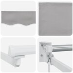 Store Rétractable Manuel vidaXL Gris 450x300 cm