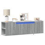 vidaXL Meuble TV mural avec lumières LED sonoma gris 135x31x39 5 cm