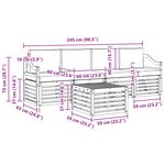 vidaXL Ensemble de canapés d'extérieur 5 Pièces Blanc et Beige Polyester