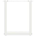 vidaXL Pieds de table basse en U 2 pièces Blanc 28 x (42-43) cm Acier