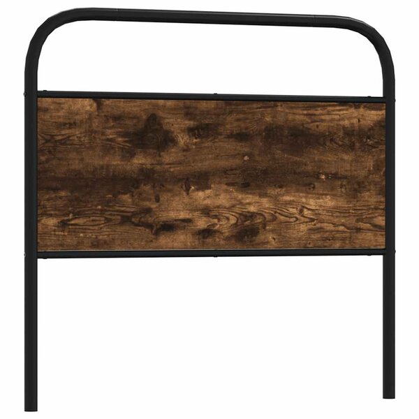 vidaXL Tête de lit chêne fumé 100 cm acier et bois d'ingénierie