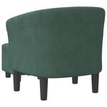 vidaXL Fauteuil cabriolet avec repose-pied vert foncé velours