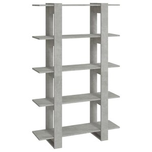 vidaXL Bibliothèque/Séparateur de pièce Gris béton 100x30x160 cm