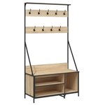 vidaXL Porte-vêtements et rangement des chaussures chêne sonoma