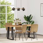 vidaXL Chaises à manger lot de 4 marron velours