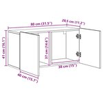 vidaXL Unité murale de TV 5 Pièces Chêne noir Bois d'ingénierie