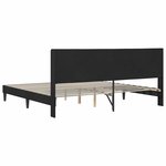 vidaXL Cadre de lit avec tête de lit Noir 200 x 200 cm Velours
