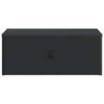 vidaXL Cabinet de chevet mural 2 Pièces Noir 49 x 34 5 x 20 cm