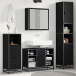 vidaXL Ensemble de mobilier de salle de bain 3 Pièces Chêne noir