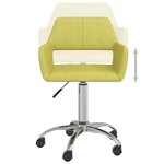 Vidaxl chaises pivotantes de salle à manger 2 pièces vert tissu