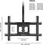 Onkron n1l blk support tv de plafond pour des écrans de 32 à 80 pouces noir