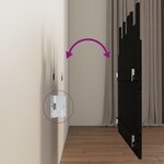 vidaXL Tête de lit murale Noir 108x3x80 cm Bois massif de pin