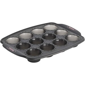 Moule crispybake 100  silicone 12 mini muffins 29 x 21 cm noir tefal