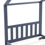 vidaXL Cadre de lit d'enfant Gris Bois de pin massif 80x160 cm