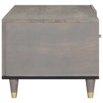 vidaXL Table basse Gris 80 x 50 x 40 cm bois de manguier massif