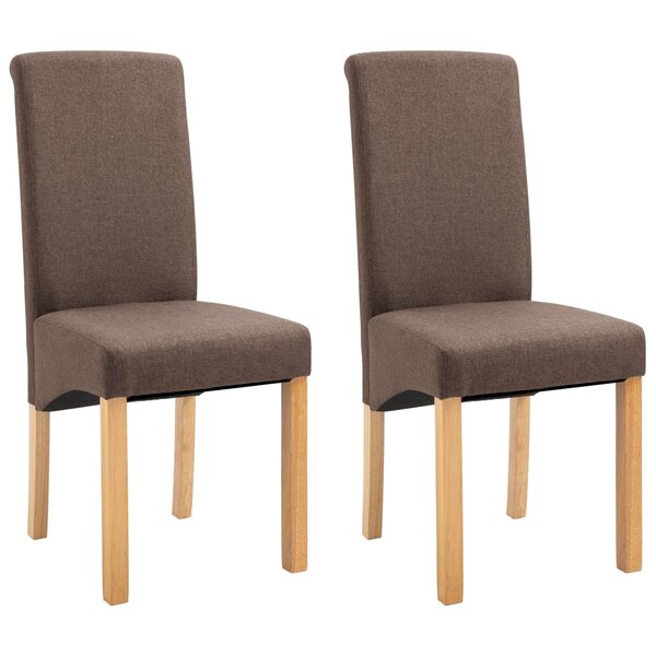 vidaXL Chaises à manger lot de 2 marron tissu
