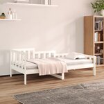 vidaXL Lit de jour sans matelas blanc 80x200 cm bois de pin massif