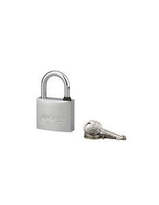 THIRARD - Cadenas à clé Mach 3  laiton nickelé  extérieur  anse inox  35mm  2 clés - THIRARD
