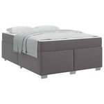 vidaXL Cadre de lit avec matelas Gris 160 x 200 cm tissu