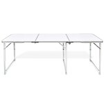 Table pliante de camping en aluminium avec hauteur ajustable